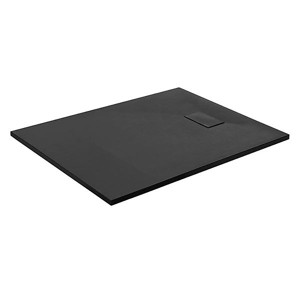 LuxeBath Duschwanne 120x90 cm Schwarz aus SMC Höhe 30mm Schiefer-Optik günstig online kaufen