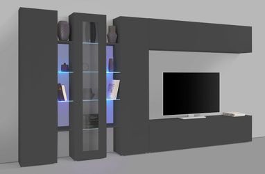 INOSIGN Wohnwand "Maruska" Set, 5 Stk. tlg. Front/ Korpus weiß Hochglanz günstig online kaufen