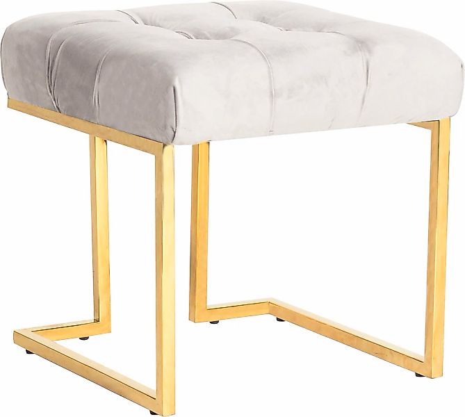 Kayoom Sitzhocker "Hocker Rare, Edler Touch durch goldenes Gestell" 1 tlg. günstig online kaufen