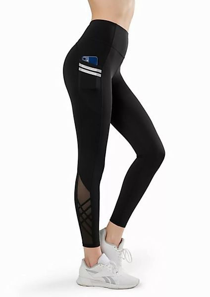 Yvette Funktionsleggings mit Mesh und Taschen, high waist Sporthose, E11041 günstig online kaufen