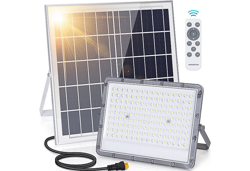 Aigostar Flutlichtstrahler 200W Solar Strahler Außen, Superhelles LED Flutl günstig online kaufen