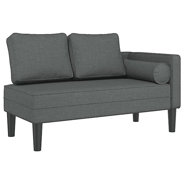 vidaXL Chaiselongue, Chaiselongue mit Kissen Dunkelgrau günstig online kaufen