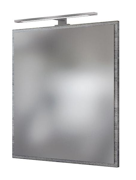 Spiegelpaneel 60 inkl Beleuchtung AREZZO von Held Möbel Graphit / Eiche rau günstig online kaufen