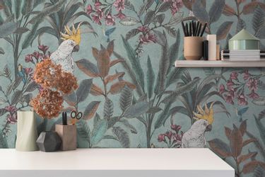 A.S. Création Vliestapete Dschungelmotiv in Grün, Pink und Braun 10,05 x 0, günstig online kaufen
