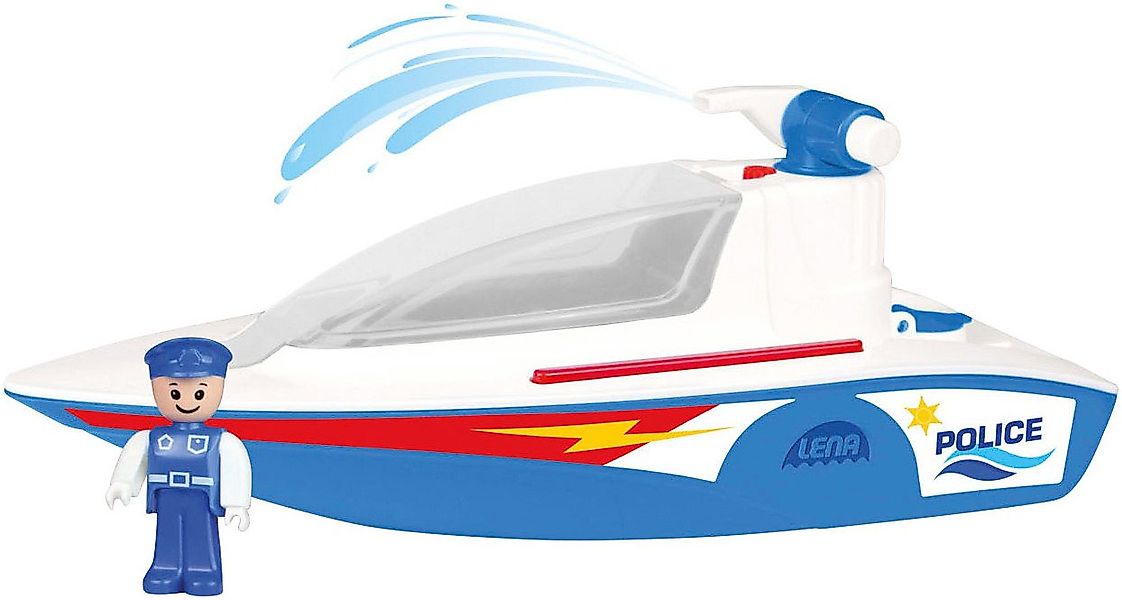 Lena® Spielzeug-Boot Boazz Polizeiboot, inklusive Spielfigur, Made in Europ günstig online kaufen
