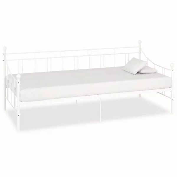 furnicato Bett Tagesbett-Rahmen Weiß Metall 90×200 cm günstig online kaufen