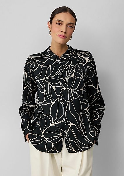 s.Oliver Langarmbluse Bluse Hemdbluse aus Satin günstig online kaufen