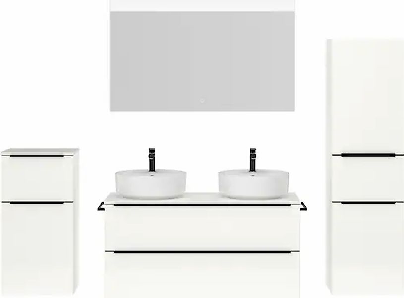 nobilia® Badmöbel-Set »Alvene« vormontiert, mit Soft-Close, 4 Stk. tlg. günstig online kaufen