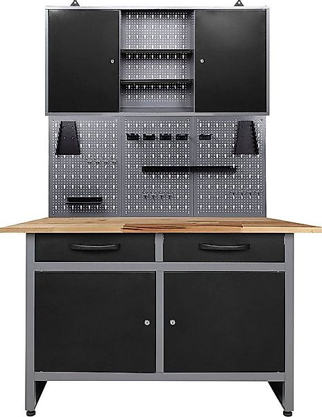ONDIS24 Werkstatt-Set Werner, 120 cm, mit Lochwandsystem inkl. Haken günstig online kaufen