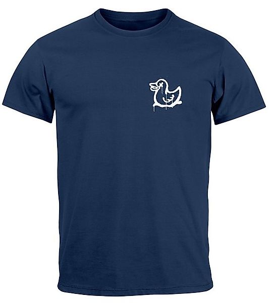 Neverless Print-Shirt Herren T-Shirt Drippy Duck günstig online kaufen
