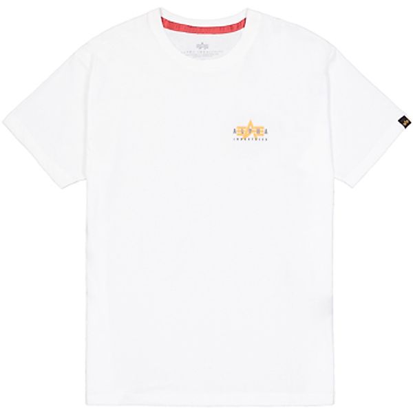 Alpha Industries  T-Shirt Puff Print Logo Backprint T-Shirt - white günstig online kaufen