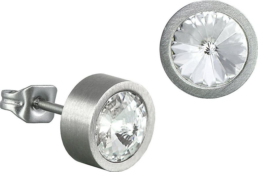 Amello Paar Ohrstecker Amello Ohrringe Edelstahl Ohrstecker rund (Ohrstecke günstig online kaufen