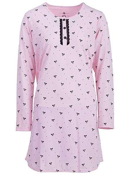 zeitlos Nachthemd Nachthemd Langarm - Marry Schleife & Spitze günstig online kaufen