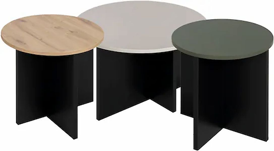 Gami Couchtisch »CRAFT«, Set aus 3 Couchtischen günstig online kaufen