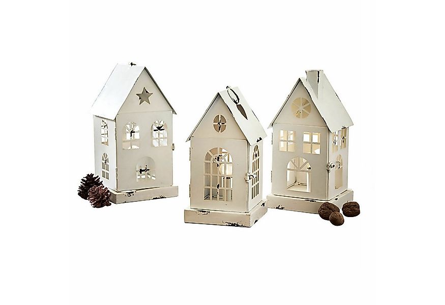 Mirabeau LED Laterne LED-Laterne 3er Set Village weiß günstig online kaufen