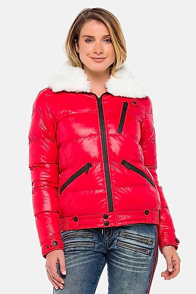 Cipo & Baxx Winterjacke "Winterjacke mit Kunstfellkragen" ohne Kapuze mit K günstig online kaufen