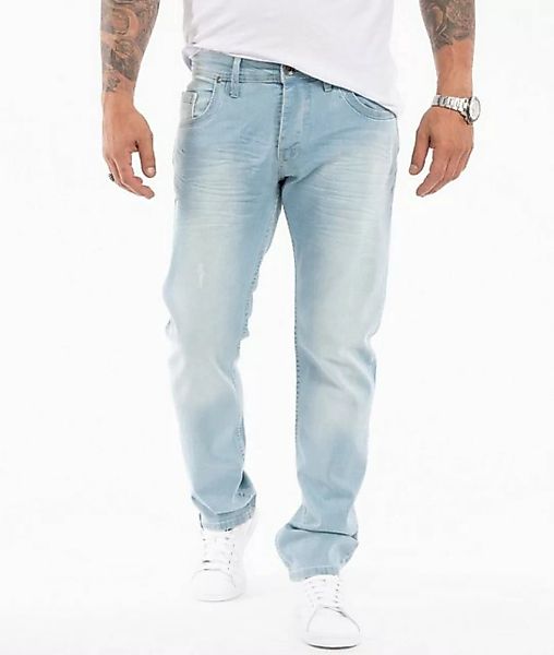 Rock Creek Regular-fit-Jeans Herren Jeans Stonewashed Hellblau RC-331 günstig online kaufen