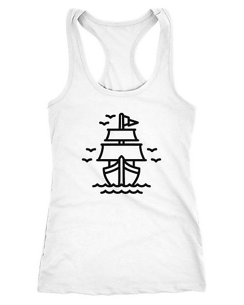 Neverless Tanktop Damen Tank-Top Schiffchen Schiff Segelschiff Racerback günstig online kaufen