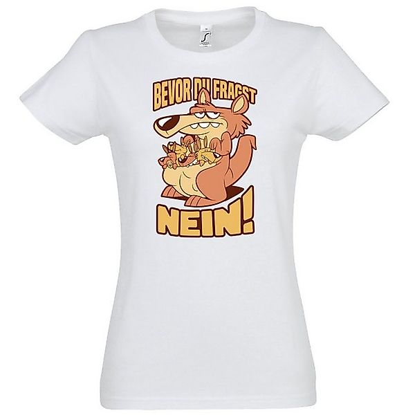 Youth Designz T-Shirt Bevor Du Fragst Nein! Damen Shirt mit lustigem Frontp günstig online kaufen