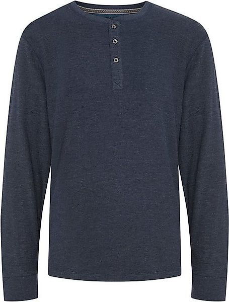 Blend Longsleeve Langarm Basic Shirt Grandad Strickpullover mit Knöpfen BHN günstig online kaufen
