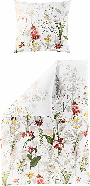 BIERBAUM Bettwäsche "4066" 2 Stk. tlg. Mako-Satin, 100 % Baumwolle, pflegel günstig online kaufen