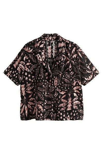 Next Kurzarmhemd Kurzärmelige Urlaubsbluse mit Lochstickerei günstig online kaufen