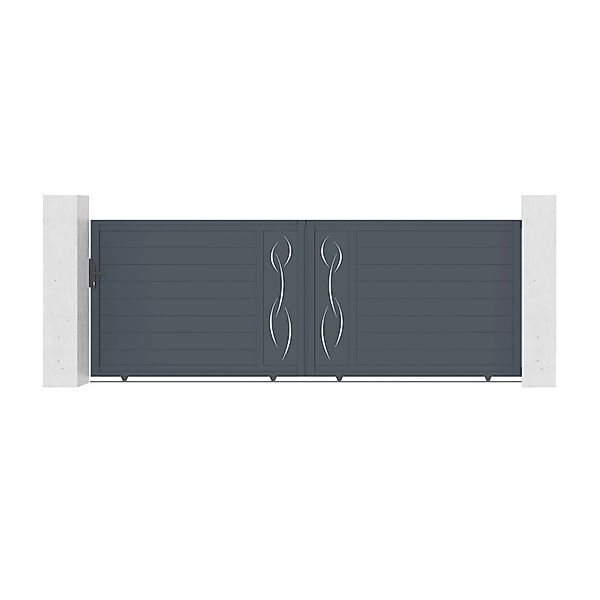 Casanoov Schiebetor 4M Life H 140Cm & Gartentür 1M Life H 140Cm Aluminium G günstig online kaufen