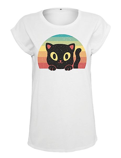 Youth Designz Print-Shirt "Retro Black Cat" günstig online kaufen