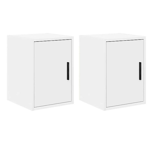 vidaXL Werkzeugschrank Garagen-Wandschränke 2 Stk. Weiß Holzwerkstoff (2-St günstig online kaufen