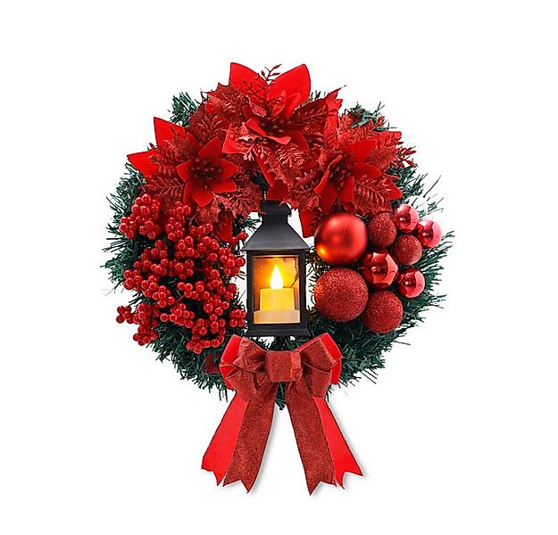 Kunstkranz Weihnachten LED Deko Türkranz, 40 cm Weihnachtskranz Dekoratione günstig online kaufen