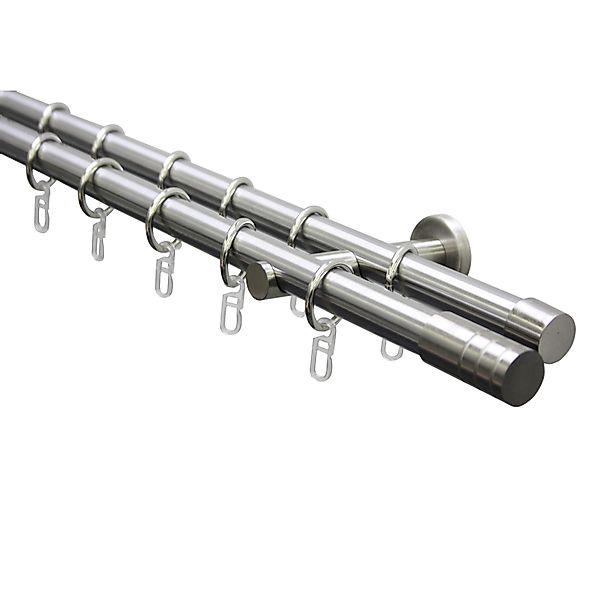 GARDINIA Gardinenstange "Set Metall" Ø 20 mm 2 läufig-läufig Fixmaß 2-Lauf günstig online kaufen