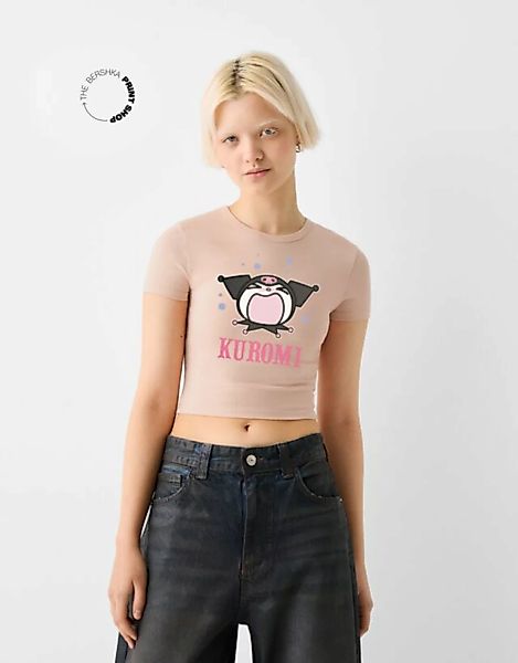 Bershka T-Shirt Kuromi Mit Kurzen Ärmeln Damen S Rosa günstig online kaufen