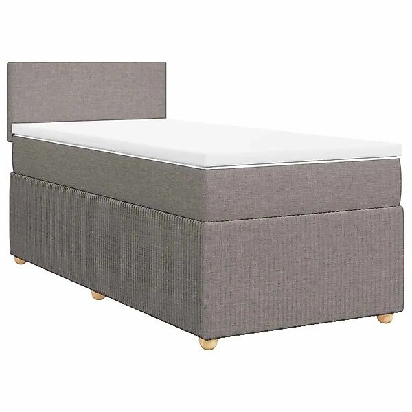 vidaXL Boxspringbett mit Matratze Taupe 90x200 cm Stoff 3287336 günstig online kaufen