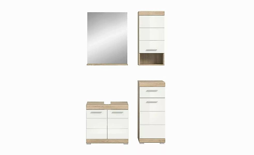 Badmöbel-Set SCHLOONSEE  4 teilig  bestehend aus: Waschbeckenunterschrank günstig online kaufen