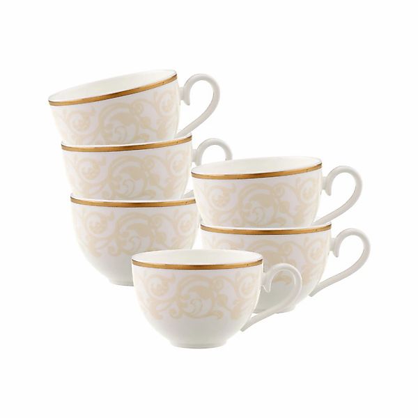 Villeroy & Boch Tasse "Kaffee-/Teeobertassen Ivoire 120 ml 6er Set weiß-gol günstig online kaufen