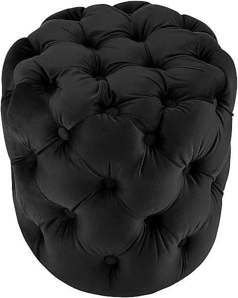 CLP Sitzhocker Drancy Samt, gepolstert mit Zierknöpfen günstig online kaufen