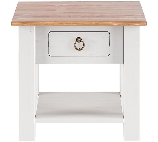 loft24 Couchtisch Inga, Beistelltisch, Nachttisch mit Schublade, Kiefer, La günstig online kaufen