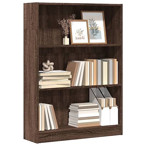 vidaXL Bücherregal Bücherregal Braun Eichen-Optik 80x24x109 cm Spanplatte günstig online kaufen