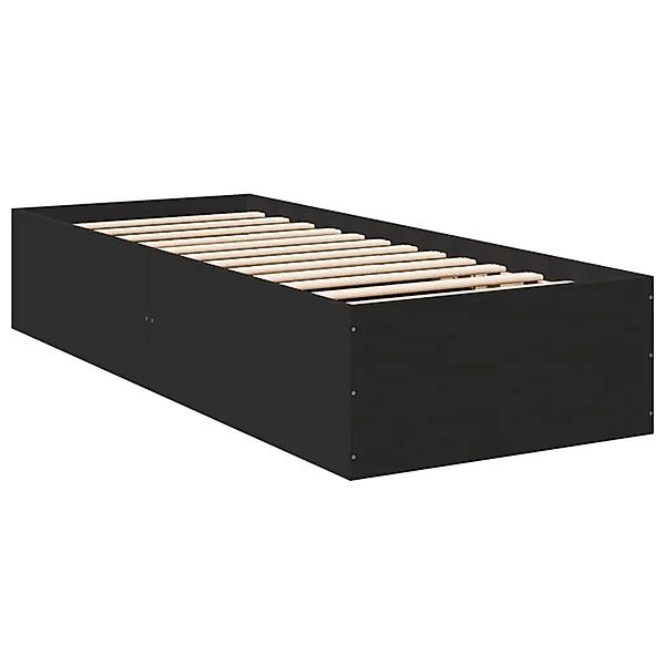 vidaXL Bettgestell Schwarz 100x200 cm Holzwerkstoff 3281050 günstig online kaufen