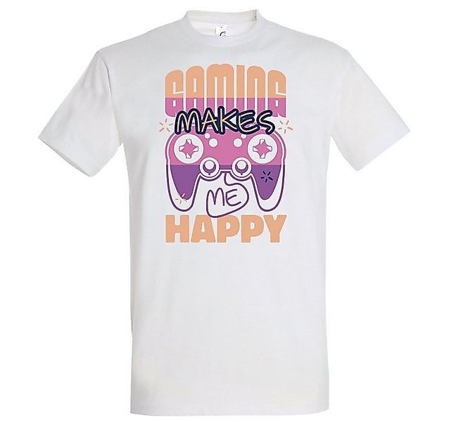 Youth Designz T-Shirt Gaming Makes Me Happy Herren Shirt mit lustigem Front günstig online kaufen