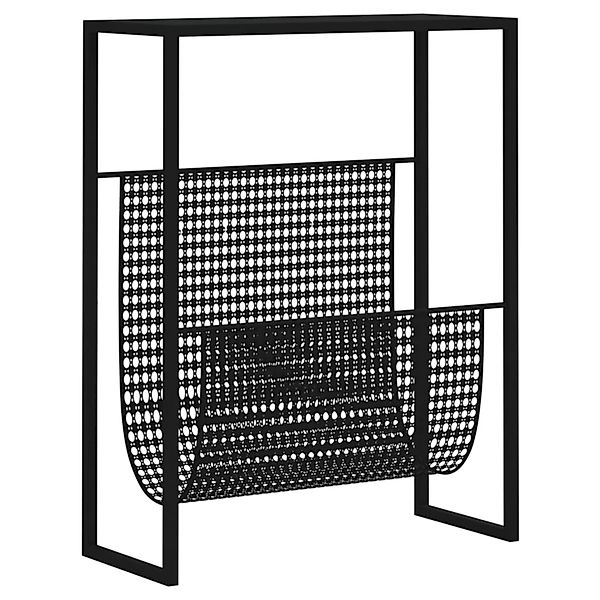 vidaXL Zeitungsständer, Zeitschriftenständer Schwarz 35x15x45 cm günstig online kaufen