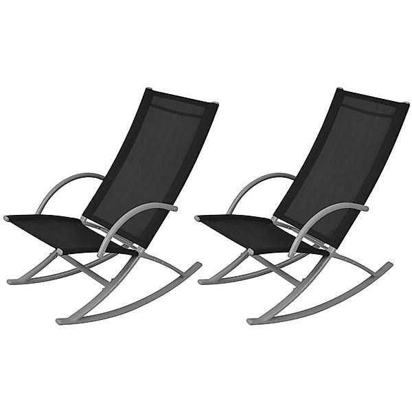 furnicato Gartenstuhl Garten-Schaukelstühle 2 Stk. Stahl günstig online kaufen