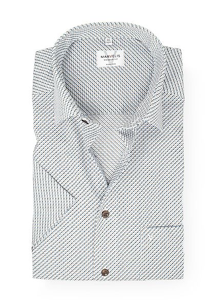 MARVELIS Kurzarmhemd Modern Fit normale, leicht günstig online kaufen