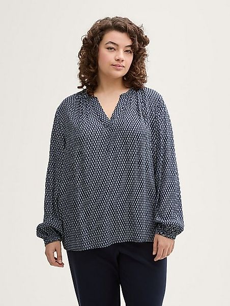 TOM TAILOR PLUS Langarmbluse Plus Size - Bluse mit Muster günstig online kaufen