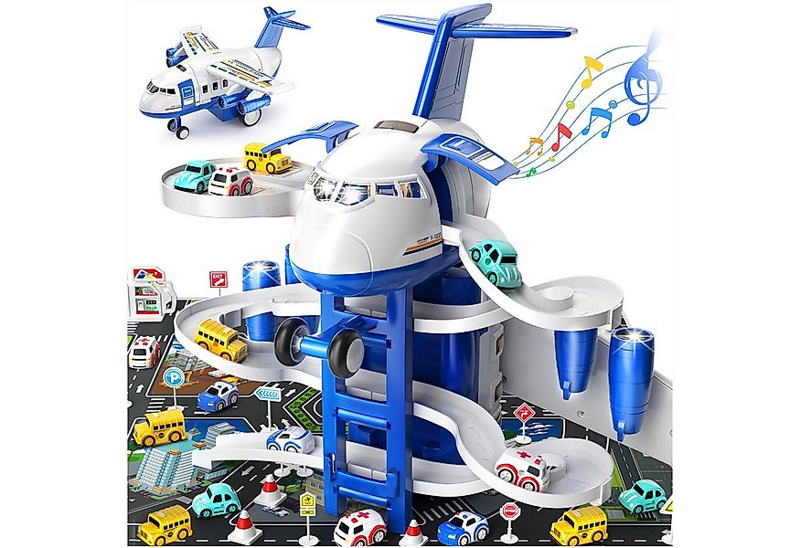 TEMI Spielzeug-Flugzeug Kinder Flugzeugspielzeug, Rennstrecken-Autospielzeu günstig online kaufen