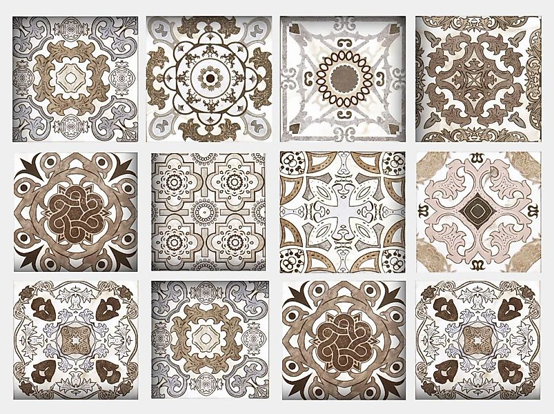 Home affaire Fliesenaufkleber Ornamente (12 St), günstig online kaufen