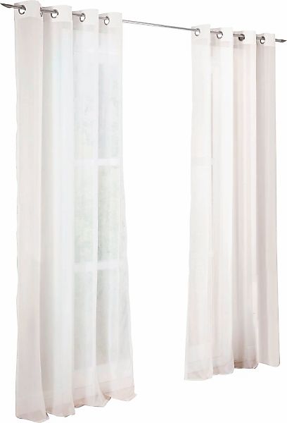 my home Gardine »Malin«, (2 St.), halbtransparent, Gardine, 2-er Set günstig online kaufen