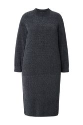 Ulla Popken Strickkleid Chenille-Midikleid weiter Stehkragen günstig online kaufen