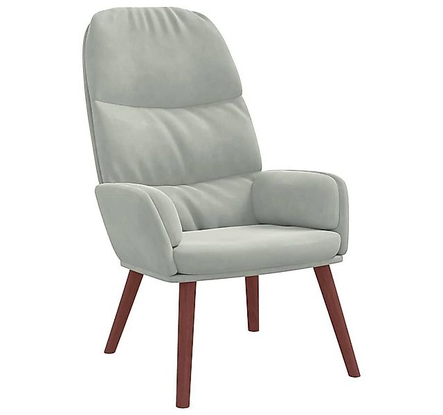 vidaXL Sessel Relaxsessel Hellgrau Samt (1-St) günstig online kaufen