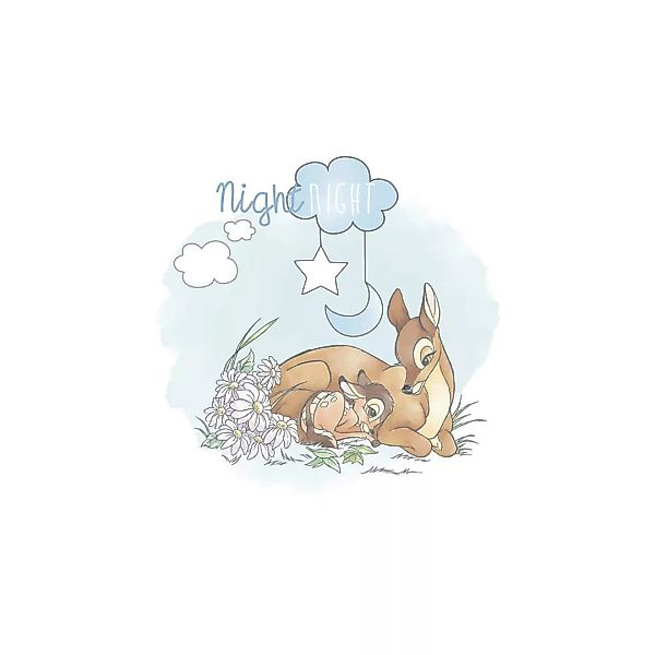 KOMAR Wandbild - Bambi Good Night - Größe: 50 x 70 cm mehrfarbig Gr. one si günstig online kaufen